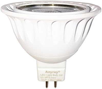 Led лампа Anyray с 1 крушка с регулируема яркост 5 W GU5.3 MR16, еквивалентна на халогенна лампа с мощност 20 W, 12 v ac