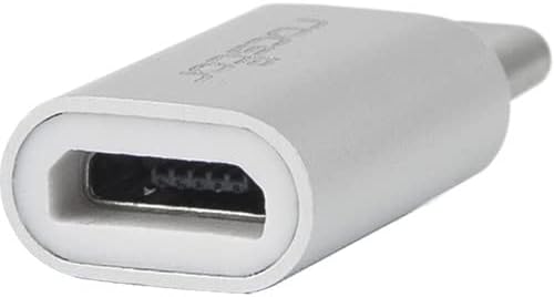 Rocstor Micro USB/Адаптер за пренос на данни - Тип C Мъжки USB Тип B Жена Micro USB - Бял Женски Тънък Адаптер Бял цвят