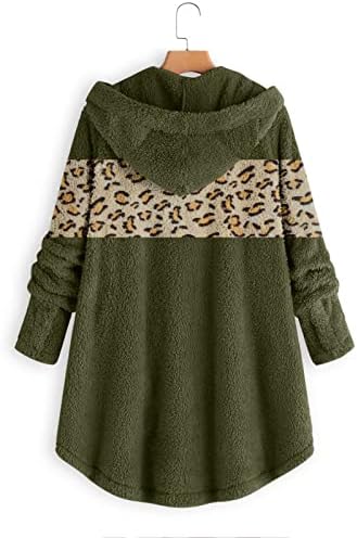 Basysin зимни палта за жени овче руно яке пуловер hoody с леопардовым принтом Лоскутная котка ухото на извънгабаритни и сака