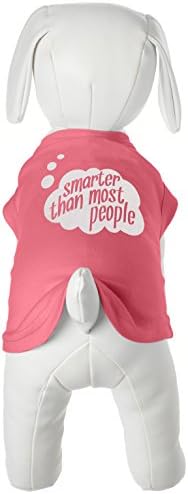 Mirage Pet Products 10-Инчови Тениски за кучета с Сито печат Smarter Than Most People, Малки, ярко розово