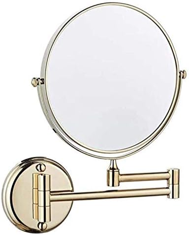 тоалетен огледалото 6-инчов Уголемено Стенно Огледало За грим С 3-кратно увеличение, Двустранно завъртащо се на Огледалото, led Огледало
