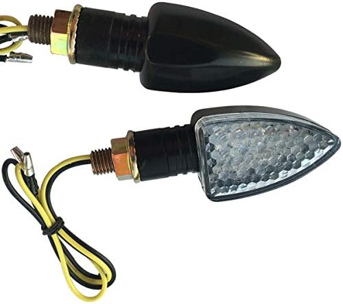 MotorToGo Черно Малък LED Указател на Завоя Мотоциклет, Странични Маркер Показатели, Светлини, Съвместими за 2001 Honda RVT1000R