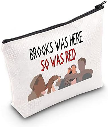 CMNIM Brooks Was Here So Was Red Цитат от филма Подарък за An-dy prison Movie Косметичка за Фэндома Чанта за съхранение (Brooks