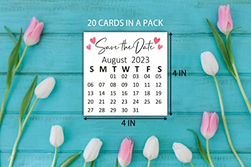 Календарни Картички с предложение за шаферките - Розово Сърце С отглеждането на датата на Сватбени Покани, Картички - Покани