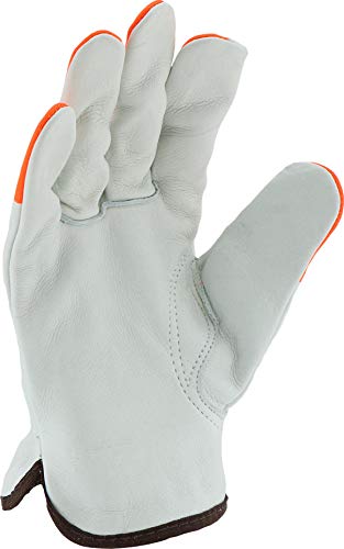 Шофьорски ръкавици от телешка кожа West Chester 995KOT 2XL Keystone Thumb Select Grain, 2XL, бяла (опаковка от 12 броя)