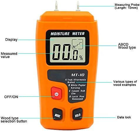 n/a Измерване на влажност на дървесина MT-10, Тестер на влажност на Дървесина, Влагомер, Детектор за влажност на Дървесината, Тестер
