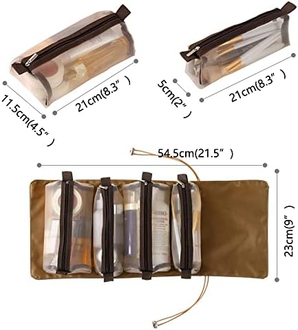 Подвесная чанта за тоалетни принадлежности Wei Long 4 в 1, Улични Тоалетни принадлежности -Сгъваем Компактен зареждане с Козметични