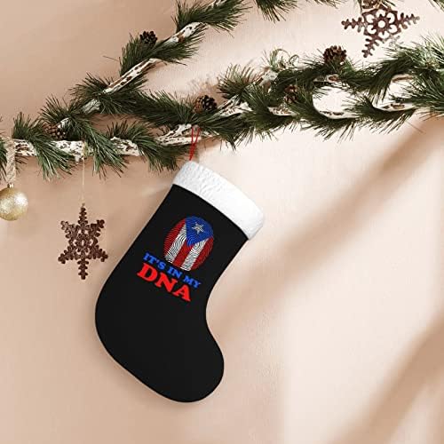 Сладък Боен Флаг Пуерто-Рико, Това е в моята ДНК, Коледни Чорапи, Украшения за Елхи, Коледни Чорапи за Коледно парти, Подаръци 18 Инча