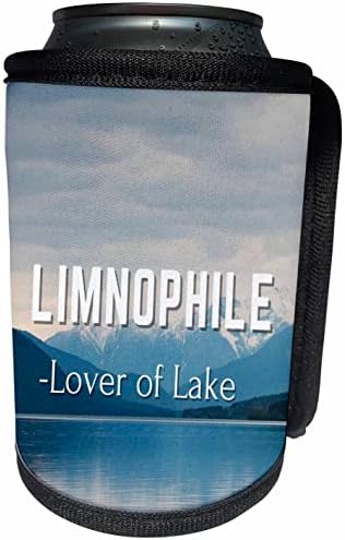 Триизмерно изображение на езерото с надпис Limnophile Lover of Lake - Опаковки за бутилки-охладител Can (cc-363989-1)