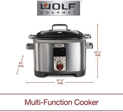 Програмируема Мультиварка Wolf Gourmet 6 в 1 с датчик за температура, 7 qrt, Готвене на бавен огън, Ориз, запържете леко, Обжаривание,