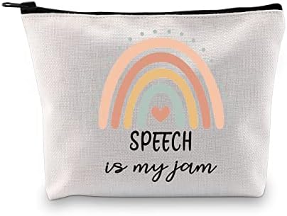 XYANFA Speech Is My Jam Косметичка за логопедична терапия Подаръци за логопедична терапия-defektologa Благодарственный подарък учител