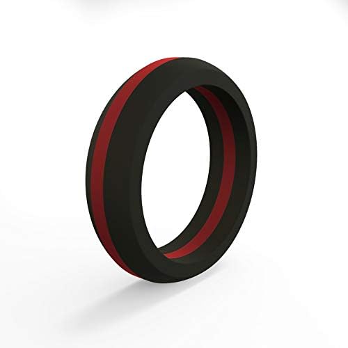 Секси Силиконово Гумено пръстен QALO, Класически Фин Силикон Годежен пръстен за жени, Дышащее, Издръжлив Силикон Годежен Пръстен, Ширина 5,5 мм, дебелина 2.5 мм, Многоцв?