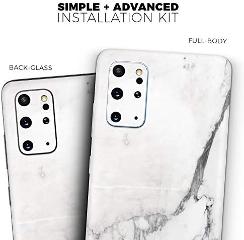 Дизайн Skinz Бяло и сиво мраморна повърхност V3 Защитно Vinyl стикер Амбалажна филм Калъф е Съвместим с Samsung Galaxy S20 (покритие