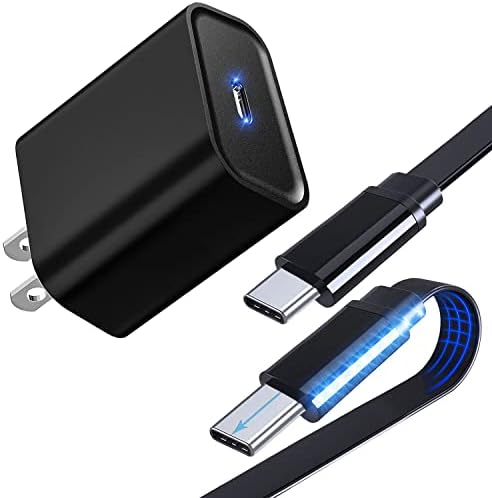 Зарядно устройство UNIDOPRO 30 W, USB, C, GaN Зарядно Устройство Адаптер за Захранване PPS PD + 1 М Плосък Кабел USB C-C,