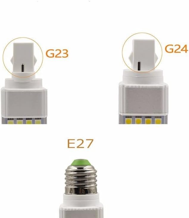 AGIPS Лампи широк напрежение 10 бр./лот AC85-265V E27/G24/G23 Led лампа 7 W/9 W/12 W COB Лампа странично осветление Led източник на светлина Битови лампи (Цвят: G23 Студен бял, размер: 12 W)
