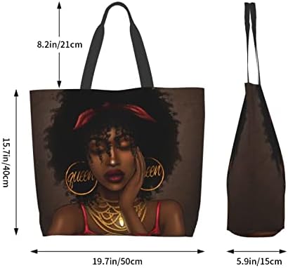 IAGM Дамски Чанти-Тоут, Афроамериканская Дамска Чанта На рамото, Черна Афро Момиче е Магически Bag-Чанта, Чанти За Пазаруване,