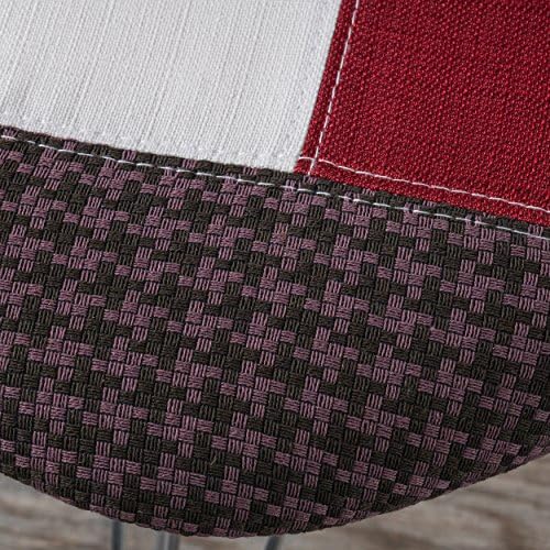 Текстилен стол Christopher Knight Home Wilmette с Хромирани Крака, в стил мозайка 18Г 21W x x 32H инча