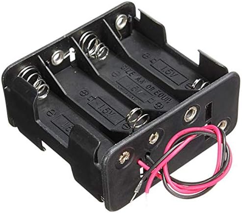 Стяга Притежателя с Кутия Кабели Черен Проводник 2A 1бр 12 Батерия 8 АА Калъф за носене на Батерията Батерии тип Аа Акумулаторни батерии със зарядно устройство