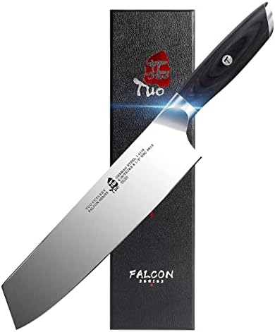 Кухненски нож на главния готвач TUO 10 см и нож Kiritsuke 8,5 инча, Нож за рязане на зеленчуци готвач- От немската неръждаема стомана, с дръжка