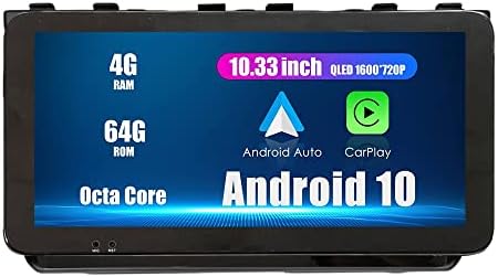 WOSTOKE 10,33 QLED/IPS 1600x720 Сензорен екран CarPlay и Android Auto Android Авторадио Автомобилната Навигация Стерео Мултимедиен