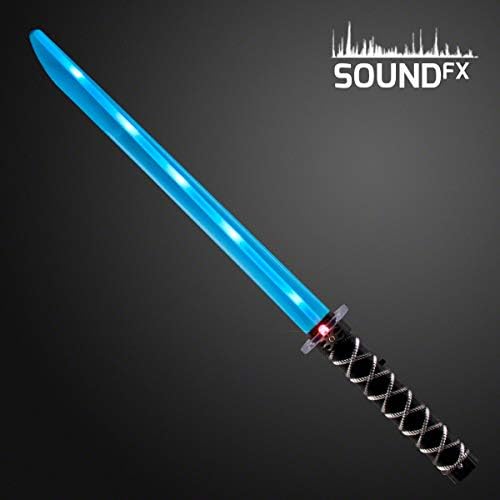 Луксозна играчка меч Нинджа с led подсветка и Лязгающими звуци, активируемыми движение (комплект от 2 теми)