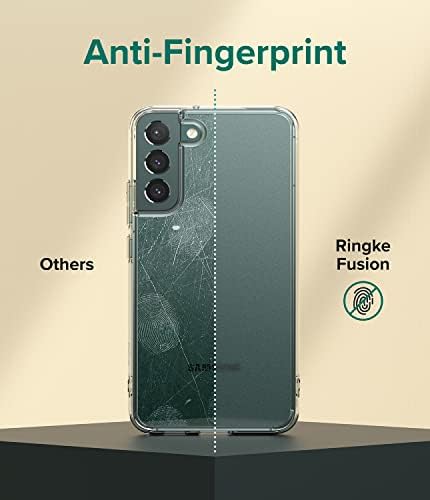 Ringke Fusion е Съвместим с Samsung Galaxy S22 Plus 5G Case (2022), Матирана Твърда Полупрозрачна делото със защита от пръстови отпечатъци