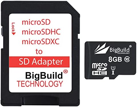 Технология BigBuild 8 GB Бърза карта microSDHC памет 80 MB/s за таблети на Fire 7, 8 И 10, Plus, Детски Edition, HD Edition