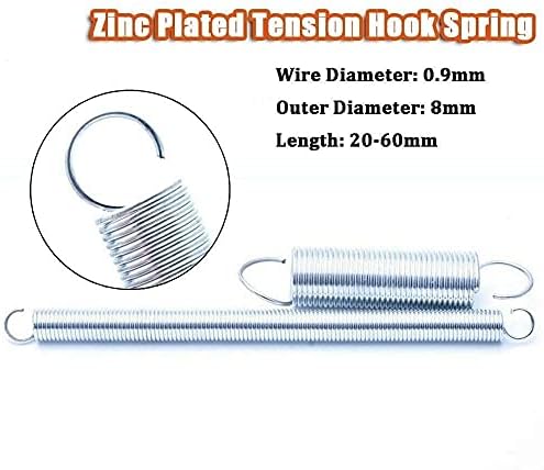 Система за компресиране на NIANXINN Пружина напрежение с плетене на една кука Диаметър 0,9 мм Бяло Поцинкована пружина удължаване