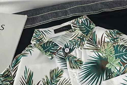 2023 Нови Мъжки Хавайски Ризи С Цветен Модел, Памучни Ризи с Копчета за Тропическа Почивка, Плажни Ризи с Джобове, Върхове От Полиестер