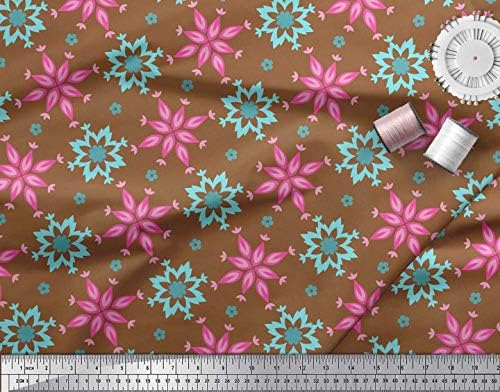 Памучен трикотажная плат Soimoi, артистичен цветен декор, кърпа с принтом ширина 58 см