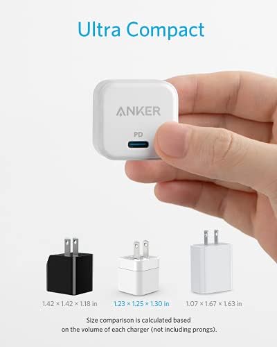 Зарядно USB устройство C, за Бързо зарядно устройство Anker мощност 20 W със сгъваема вилица, зарядно устройство PowerPort III мощност 20