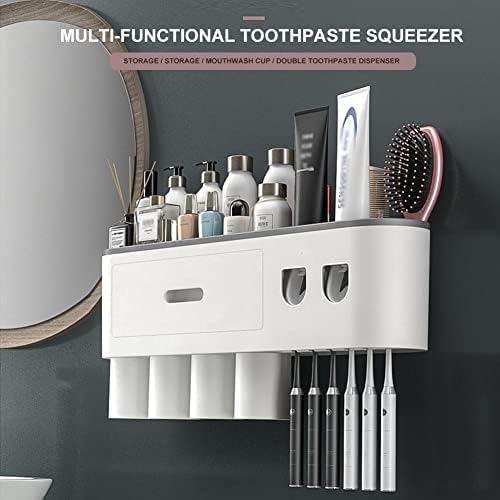 опаковка на паста за зъби, държачи за четка за зъби, рафт за зъбни четки двойна екстракция, стенен държач за четка за зъби, магнитна