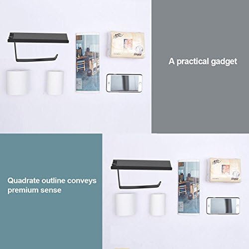 Държач за Тоалетна Хартия с Самозалепващо се покритие за Телефона, монтиран на стената, Космически Алуминиев Държач за Тоалетна Хартия