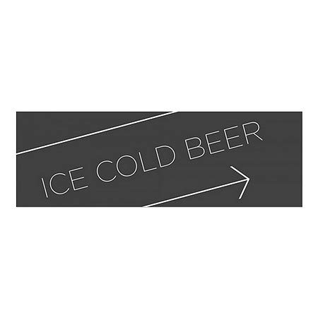 CGSignLab | Стикер за windows ледено студена бира - Основно черно | 36 x12