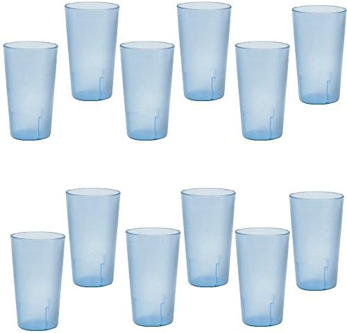32 грама. (Унция) Чаша за напитки в ресторанта, штабелируемые чаши, устойчив на абразия търговска пластмаса, комплект от 12 сини