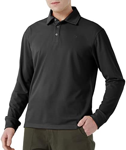 NAVISKIN Мъжка Риза с къси ръкави Performance Риза за Голф UPF 50+ бързо съхнещи Улични Тактически Ризи с дълъг и Къс ръкав
