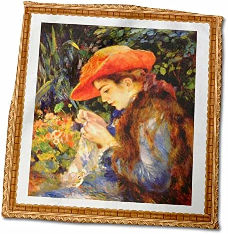 3дРоза Флорен Реноар Изкуство - Изображение на картините на Реноар, С Участието на Момичета, Шьющей Кърпи (twl-234449-1)