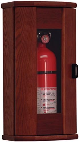 Шкаф за Пожарогасител с дървен чук, 10 кг, Светъл Дъб / Акрил