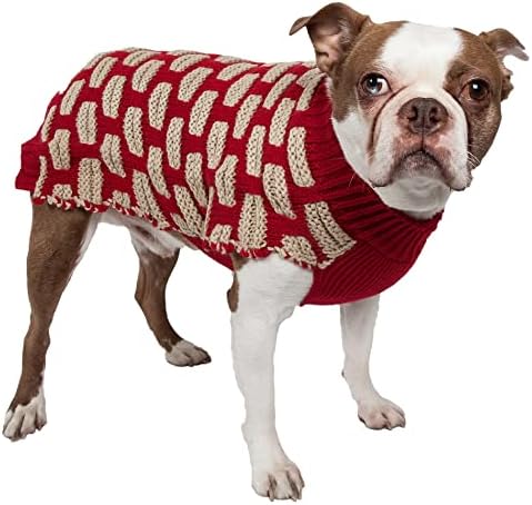 Модерен пуловер за домашни любимци Домашни любимци Life ® Weaved - Дизайнерски Пуловер за кучета тежки плетени с Черепашьим