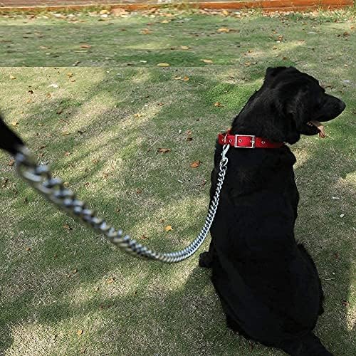 Японски Тежкотоварни Кученце на Каишка | Метална Куче на Верига-Каишка с Мека дръжка за Куче от Среден Размер