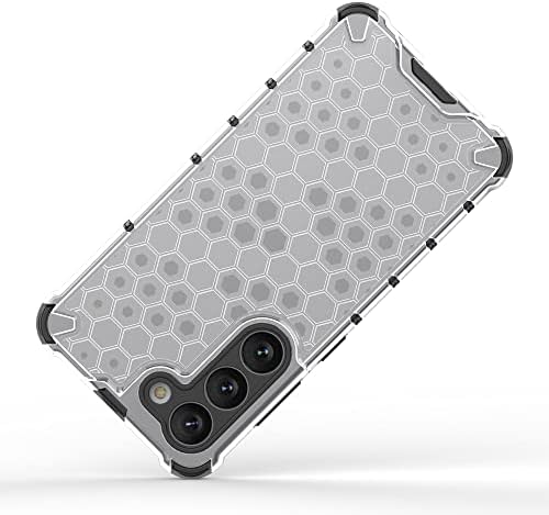 Калъф за телефон HongLiang Прозрачен Калъф, Съвместим с Samsung Galaxy S23, Прозрачен Honeycomb 360 Пълно покритие на корпуса Твърд