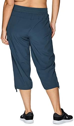 RBX Active Дамски Модерен Панталон-Капри Размера на Плюс От лек плат, плътно Прилепнали на Тялото, С Завязками-Cargo