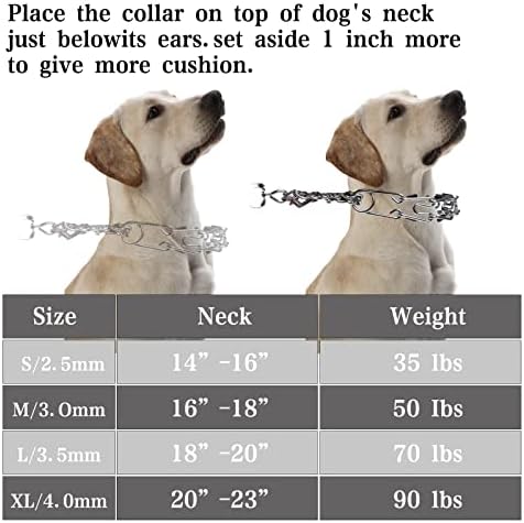 Нашийник за кучета DABILONGC, Регулируем Нашийник за Малки кучета със Средни Размери, S
