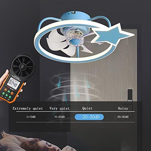 Полилеи CUTYZ, вентилатор на Тавана Star с осветление и Дистанционно управление с приложение за Детски вентилатори с Тихо двигател с регулируема