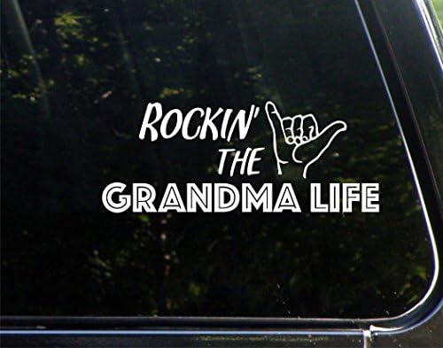 Винил Productions Rockin' The Grandma Life - 8-3/4 x 3-1 / 2 - Стикер-стикер за мобилни телефони, стъкла, брони, преносими компютри,