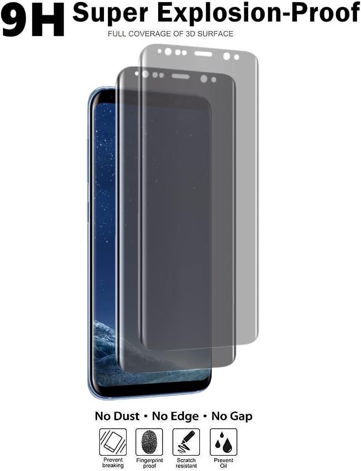 Защитно фолио VIESUP Privacy Screen Protector за Samsung Galaxy S8 + 6,2- 2 опаковки Антиспайуер Высокочувствительного екран от Закалено