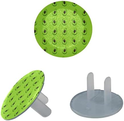 Капачки за контакти (12 броя в опаковка), Защитни капачки За электрозащиты Предотвратяват Опасността от токов удар, Авокадо Зелен