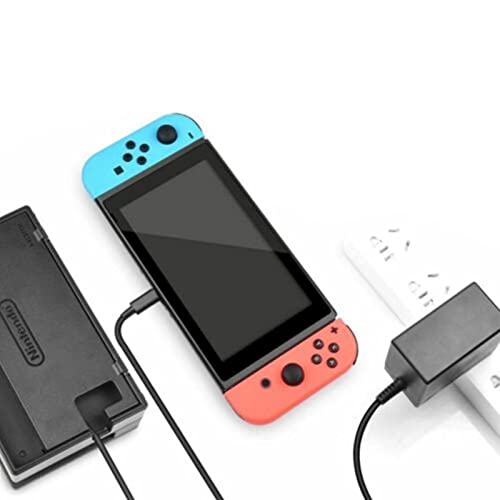 Черен Адаптер ac Източник на Захранване 2.4 A за Nintendo Switch/Lite Зарядно Устройство, Кабел За Зареждане, Кабел За Пътуване от