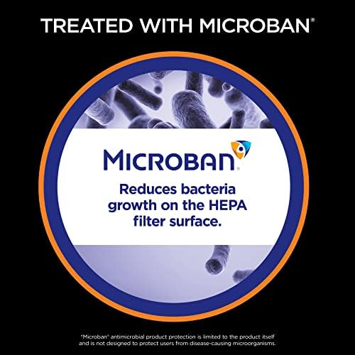 Пречистване на въздуха Shark HE402AMZ 4 True HEPA със защитата на Microban, до 1000 Кв.. Фута, 4, вентилатор, Сив и HP102 за Пречистване на въздуха True HEPA, защита от микроби Microban, почиства до