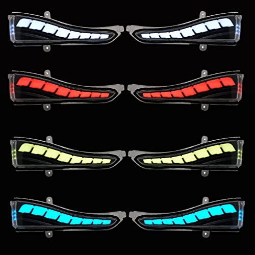 DUNTUO Многоцветни Динамични Огледало Странично вид удобна технология С Led Подсветка Насоки на Завоя За Infiniti Q50 Q60 Q70 QX30 QX50 QX60 QX70 Nissan Skyline Индикатор на Завоя Сериен [Опуш?